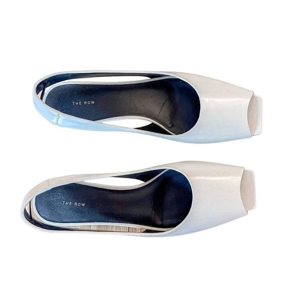 NEW The Row Sharp Slingback Heels in Milk White Kitten Heel EU Size 36 US Size 6 - Picture 10 of 14